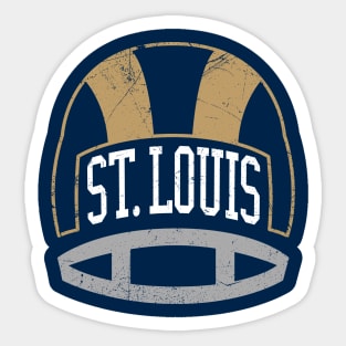 St Louis Retro Helmet - Navy Sticker